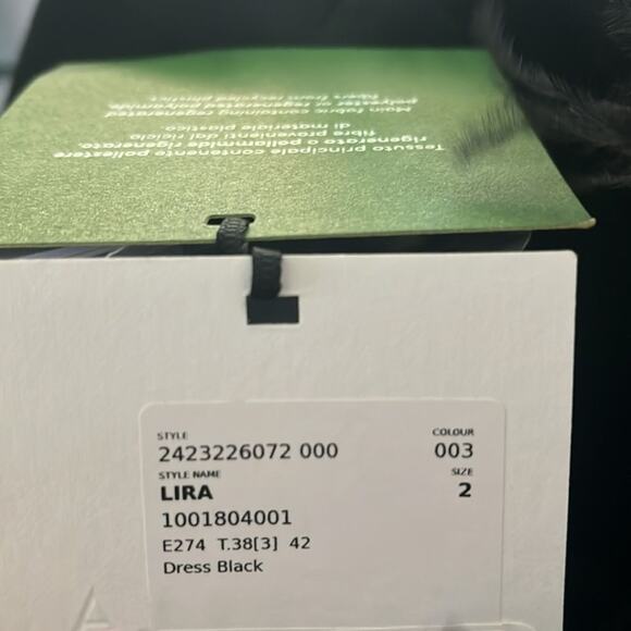 Marcella Lira $490 Black Strapless Dress with removable ostrich feathers Size 2 - Picture 9 of 9